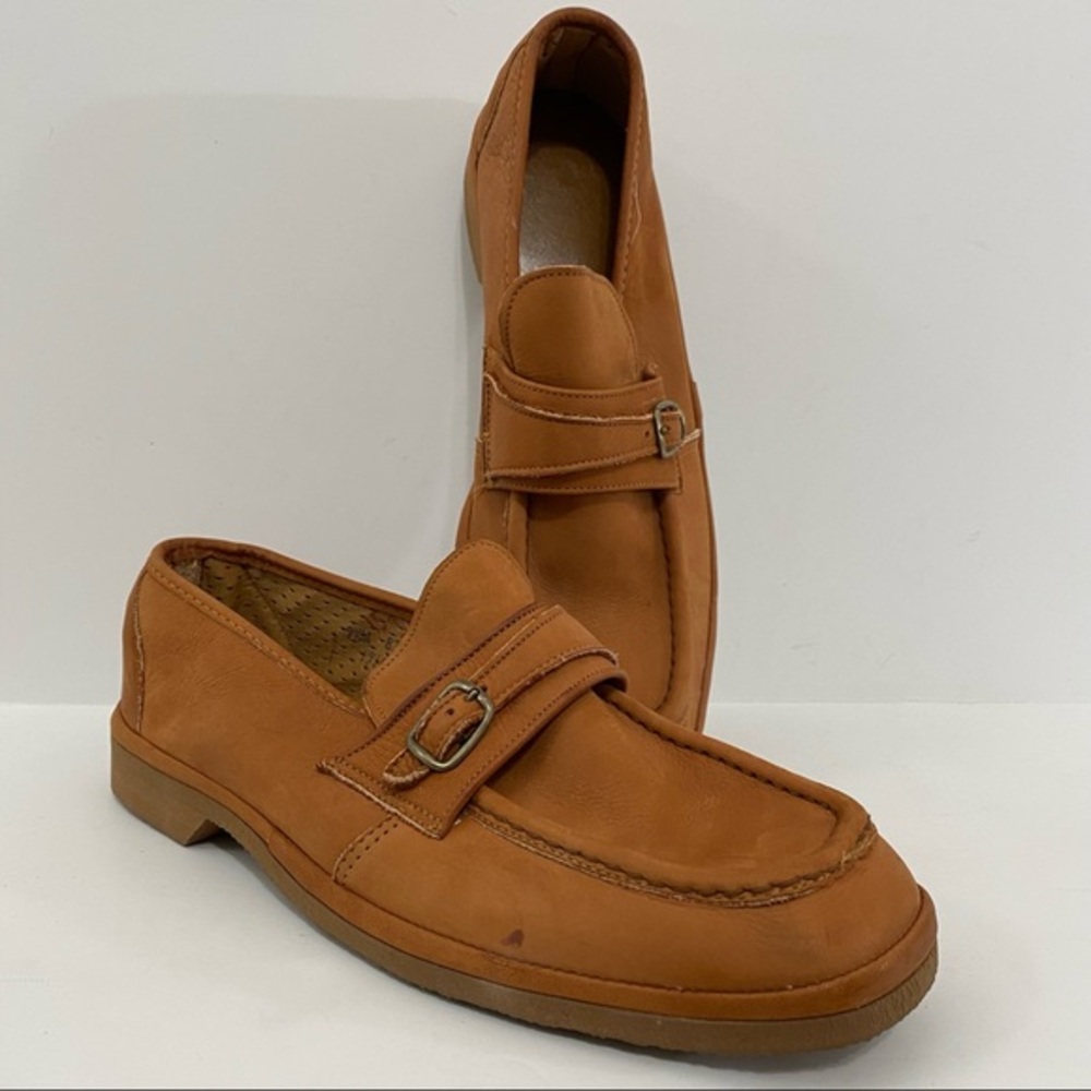 Hush Puppies Women’s 9.5W Brown Vintage Wolverine Loafers Buckle Slip on Casual